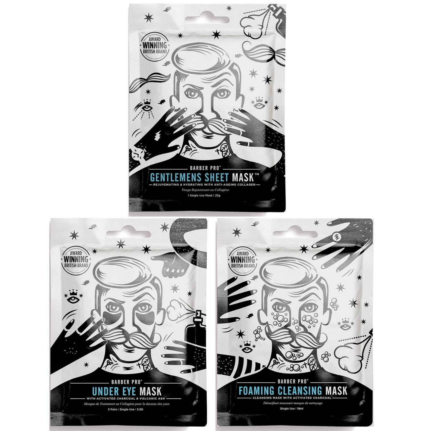 BARBER PRO Facial Mask Trio