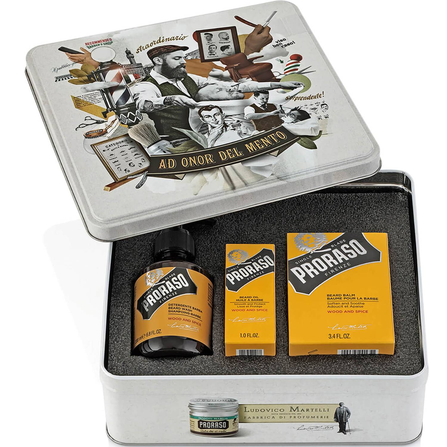 Proraso Beard Care Tin - Wood and Spice (Worth £37.50)