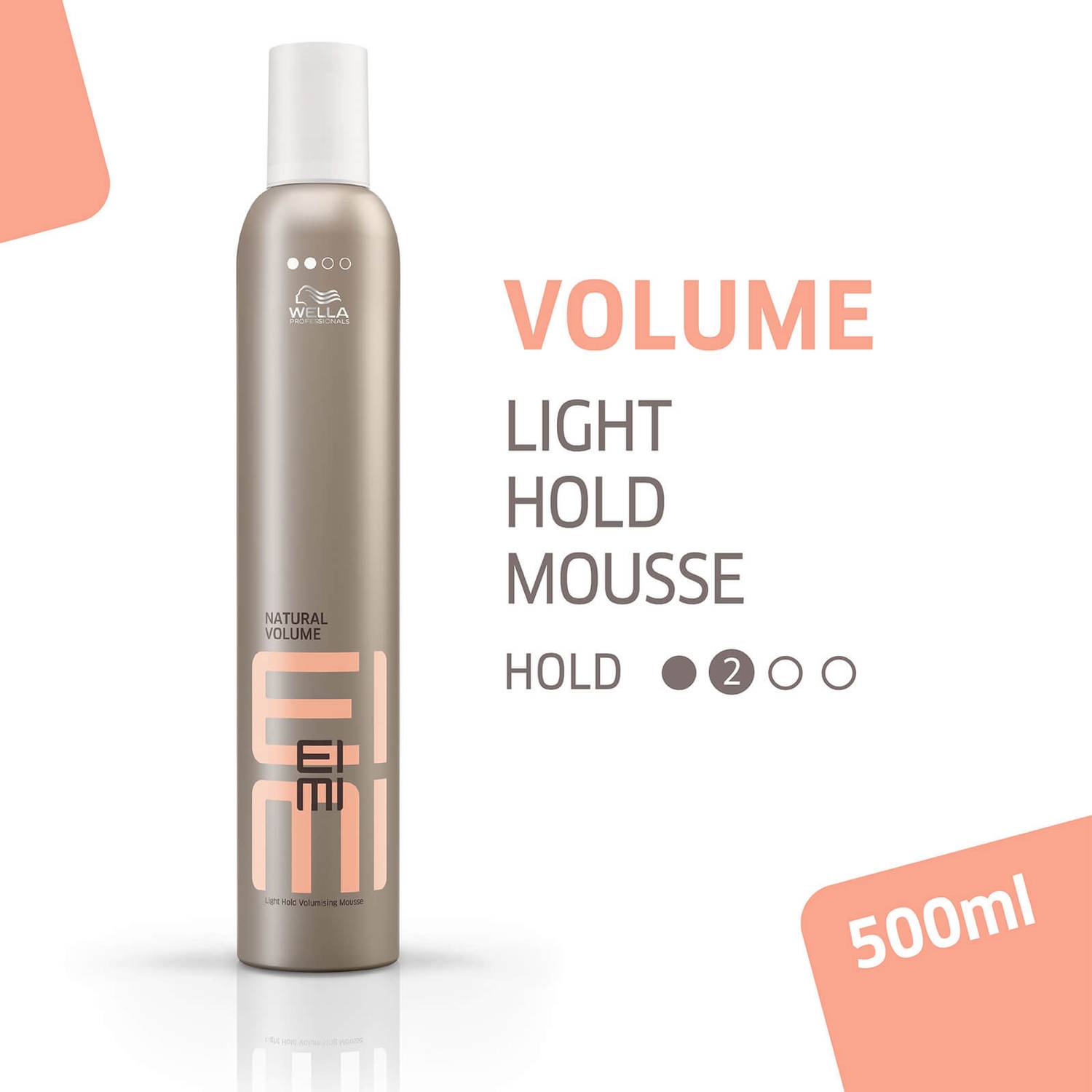 Wella Professionals EIMI Natural Volume Light Hold Volumising Mousse 500ml