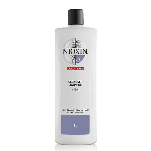 NIOXIN 3-Part System 5 Cleanser Shampoo for Chemically Treated Hair with Light Thinning 1000ml