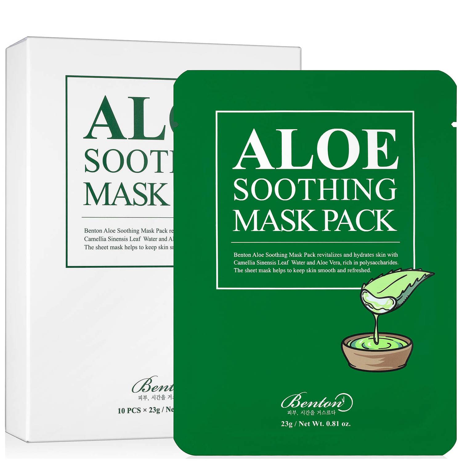 Benton Aloe Soothing Mask Pack -10Ea/Pack