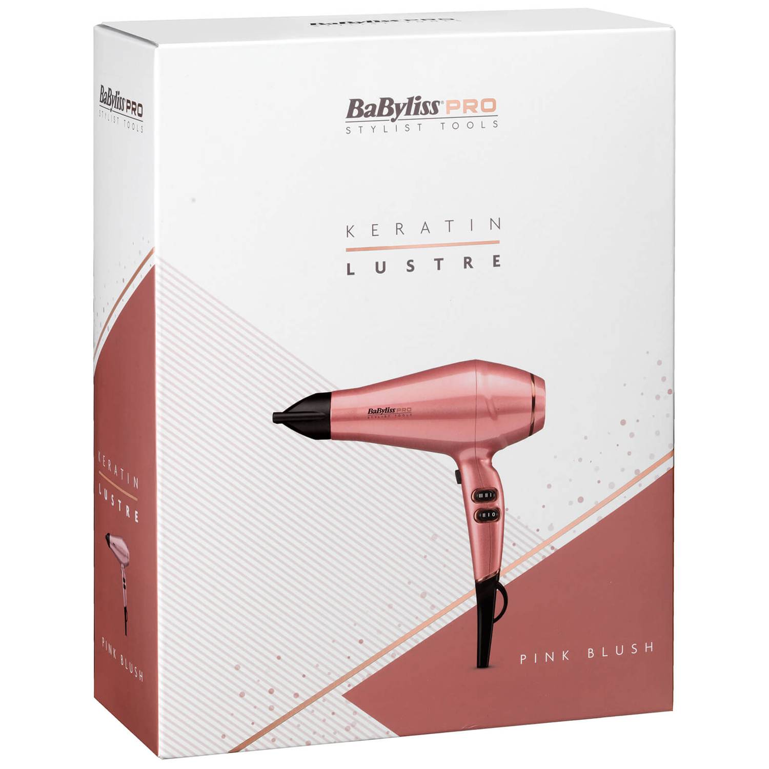 BaByliss PRO Keratin Lustre Hair Dryer - Pink Blush