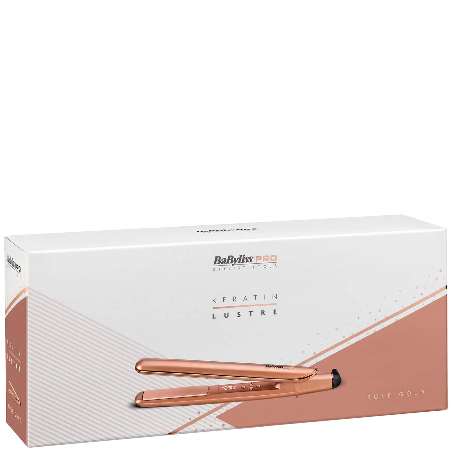 BaByliss PRO Keratin Lustre Straighteners - Rose Gold