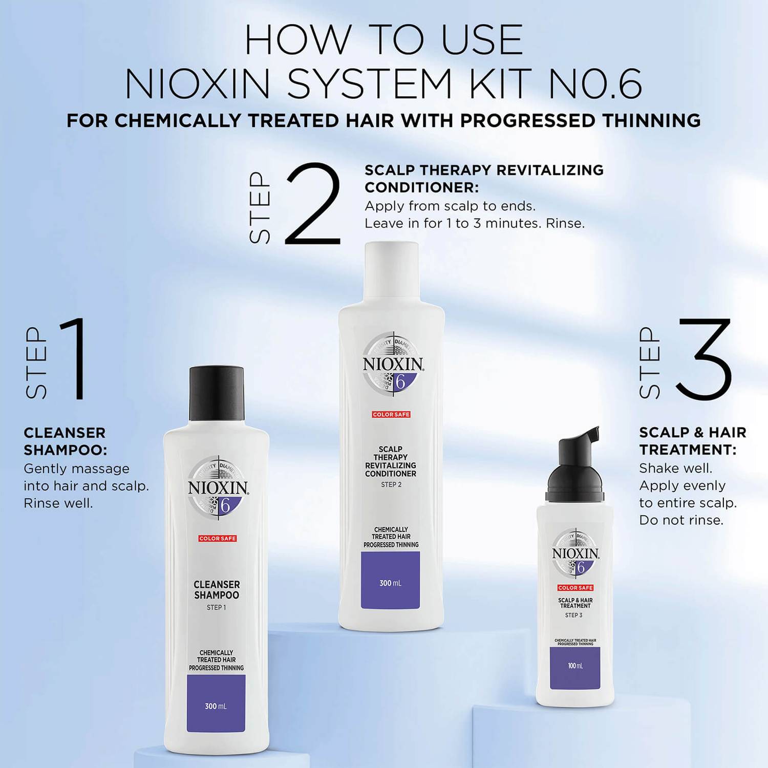 NIOXIN 3-Part System 6 Scalp Therapy Revitalising Conditioner for Chemically Treated Hair with Progressed Thinning 300ml