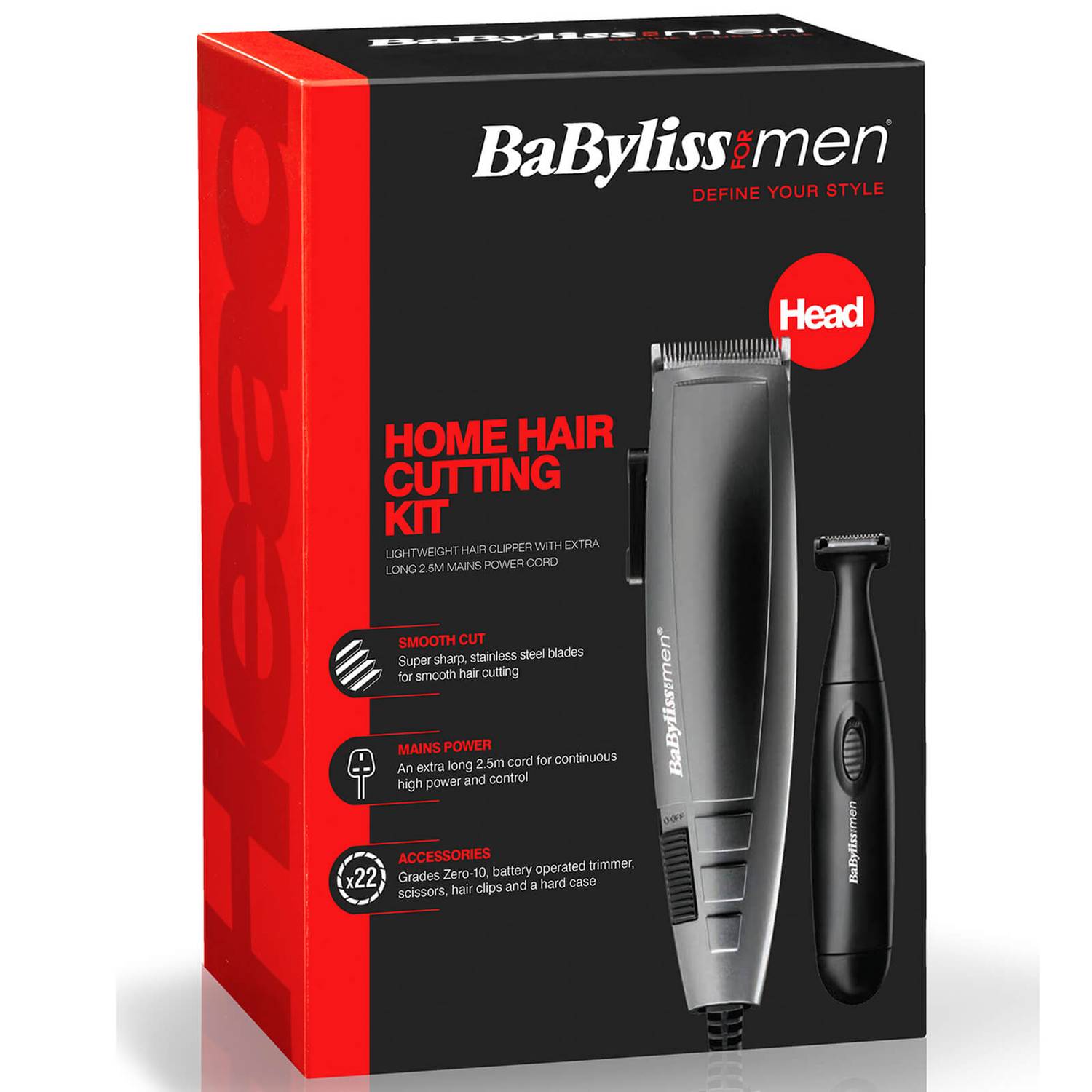 BaByliss For Men 22 Piece Home Hair Cutting Kit