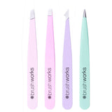 brushworks HD Combination Tweezer Set - Pastels