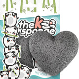 The Konjac Sponge Company K-Sponge Heart Sponge - Bamboo Charcoal 12g