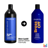 Matrix Total Results Brass Off Brunette Blue Shampoo for Lightened Brunette Hair 1000ml