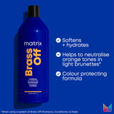 Matrix Total Results Brass Off Brunette Blue Conditioner for Lightened Brunette Hair 1000ml