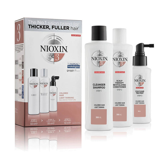 NIOXIN 3-Part System 3 Loyalty Kit for Coloured Hair with Light Thinning