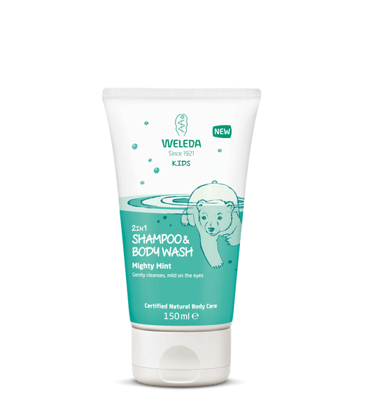 Weleda Kids' 2-in-1 Mighty Mint Shampoo and Body Wash 150ml