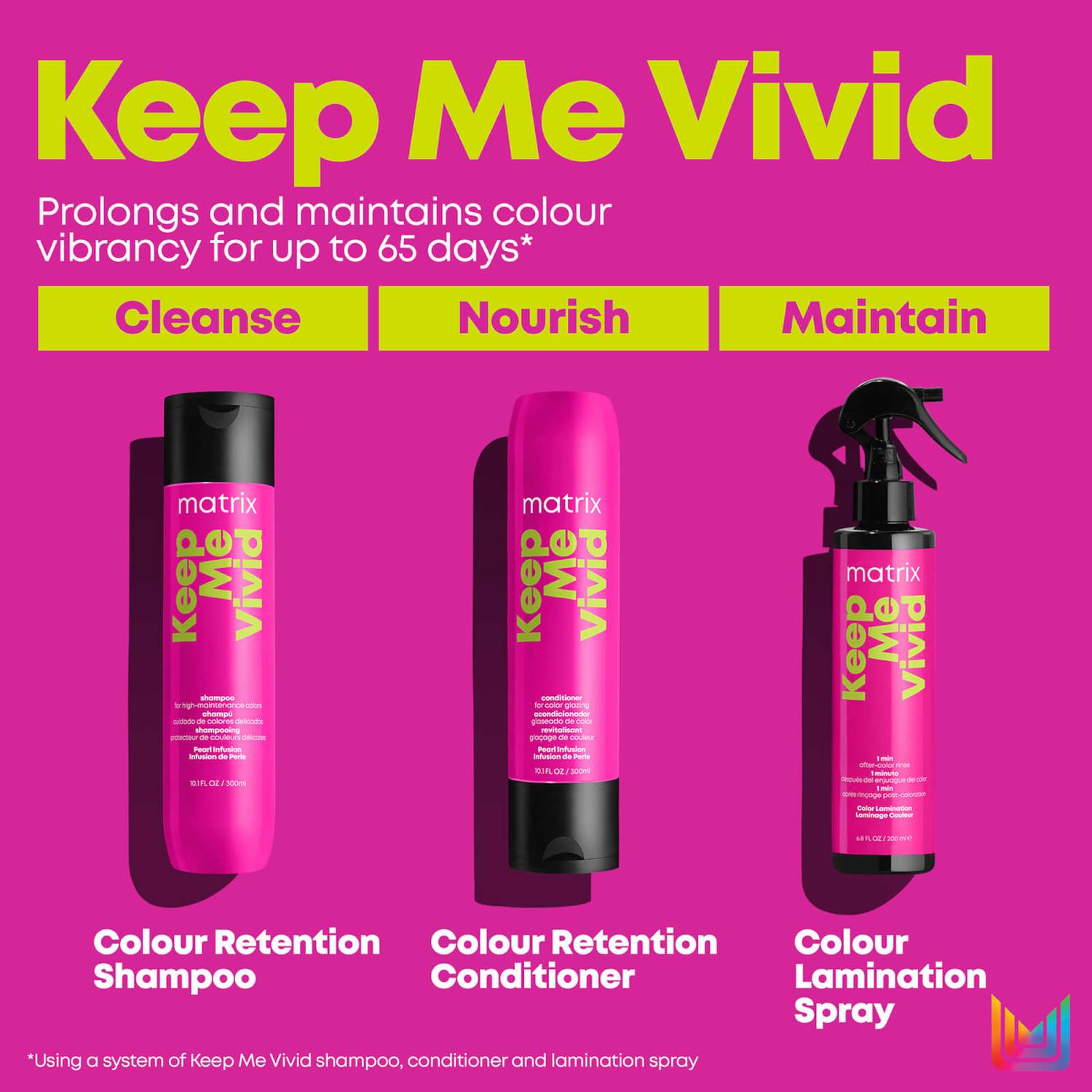 Matrix Keep Me Vivid Colour Enhancing Shampoo for Coloured Hair 300ml