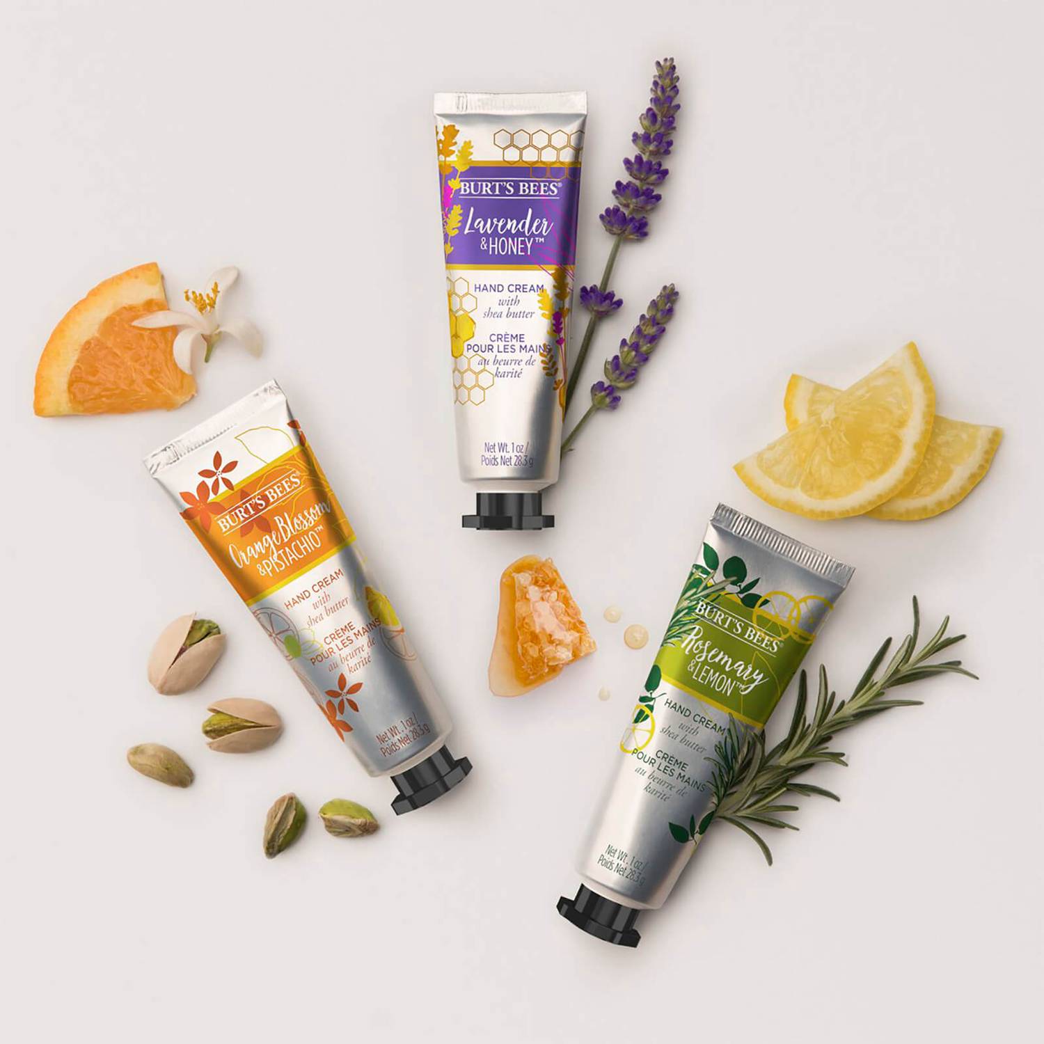 Burt's Bees Hand Cream with Shea Butter, Orange Blossom and Pistachio 28.3g