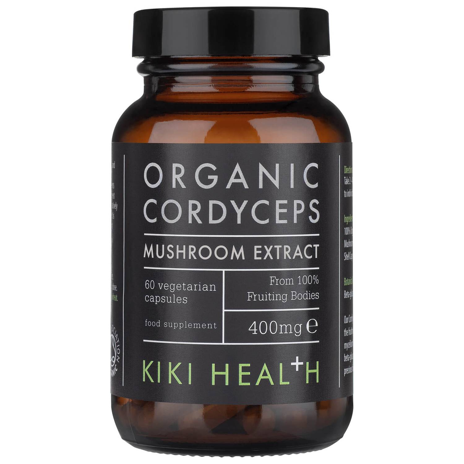 KIKI Health Organic Cordyceps Extract Mushroom (60 Vegicaps)