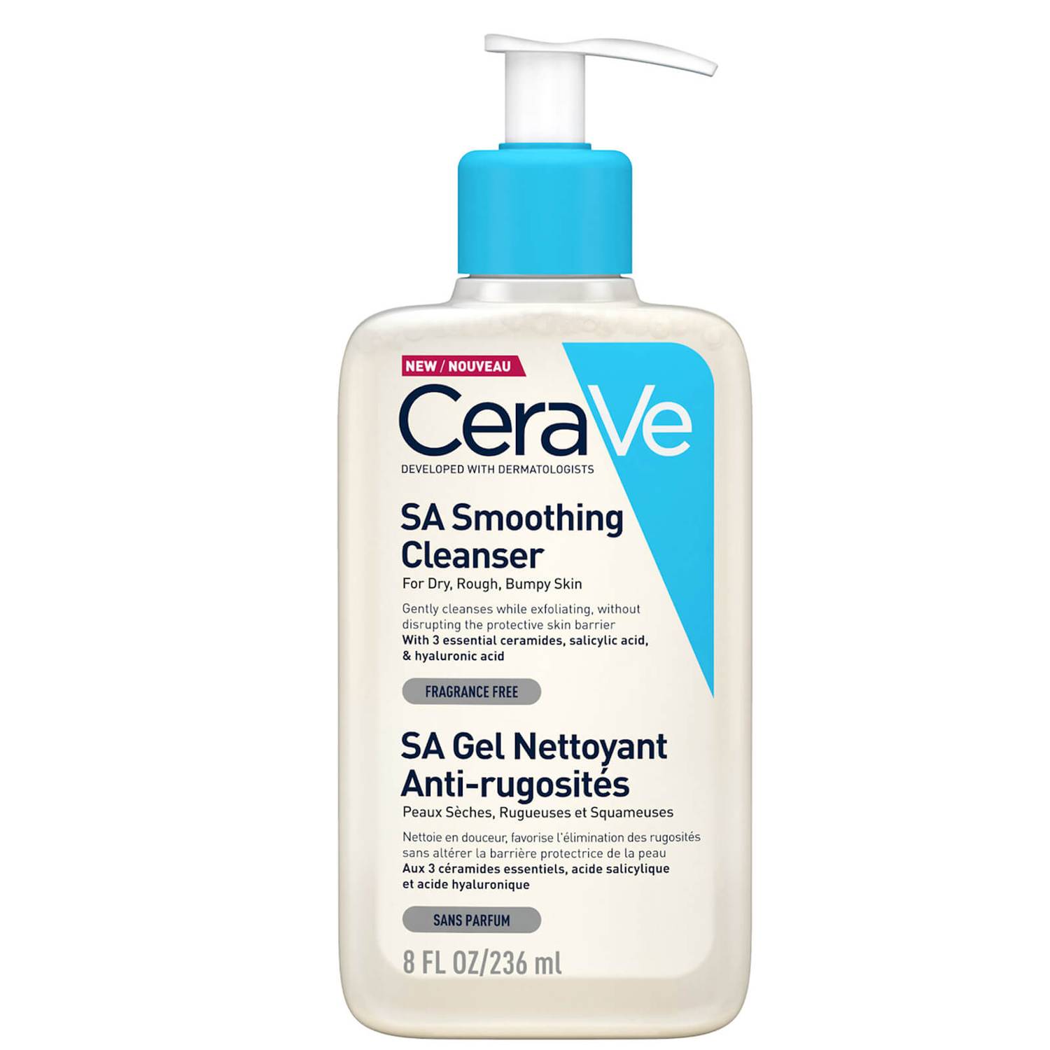 CeraVe SA Smoothing Cleanser with Salicylic Acid for Dry, Rough & Bumpy Skin 236ml