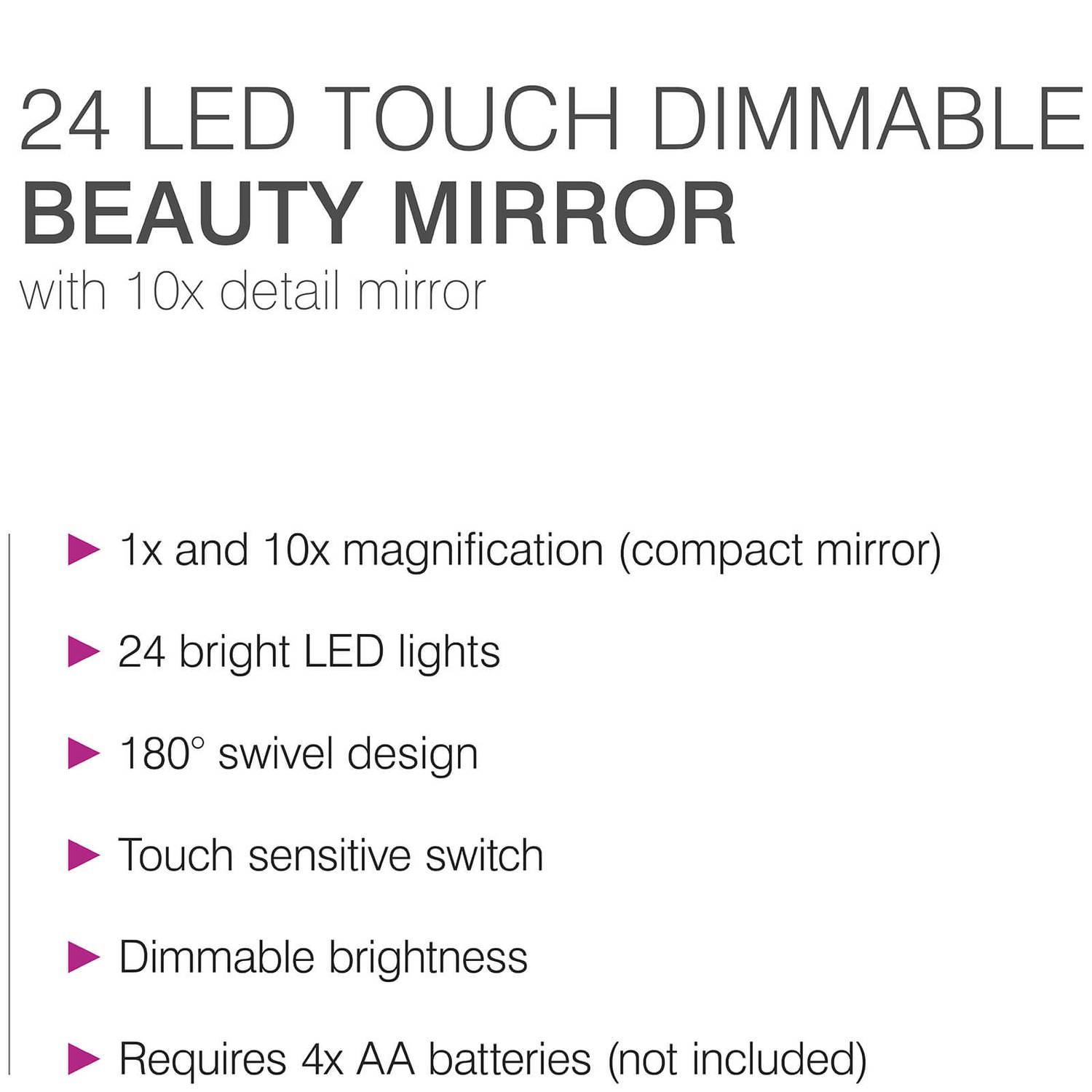 Rio 24 LED Touch Dimmable Makeup Mirror
