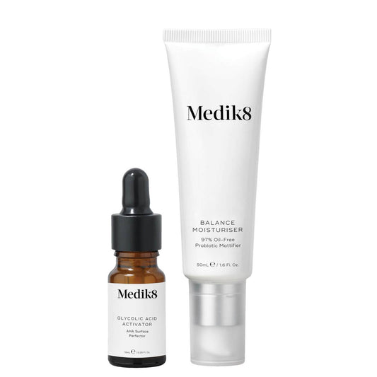 Medik8 Balance Moisturiser 50ml and Glycolic Acid Activator 10ml