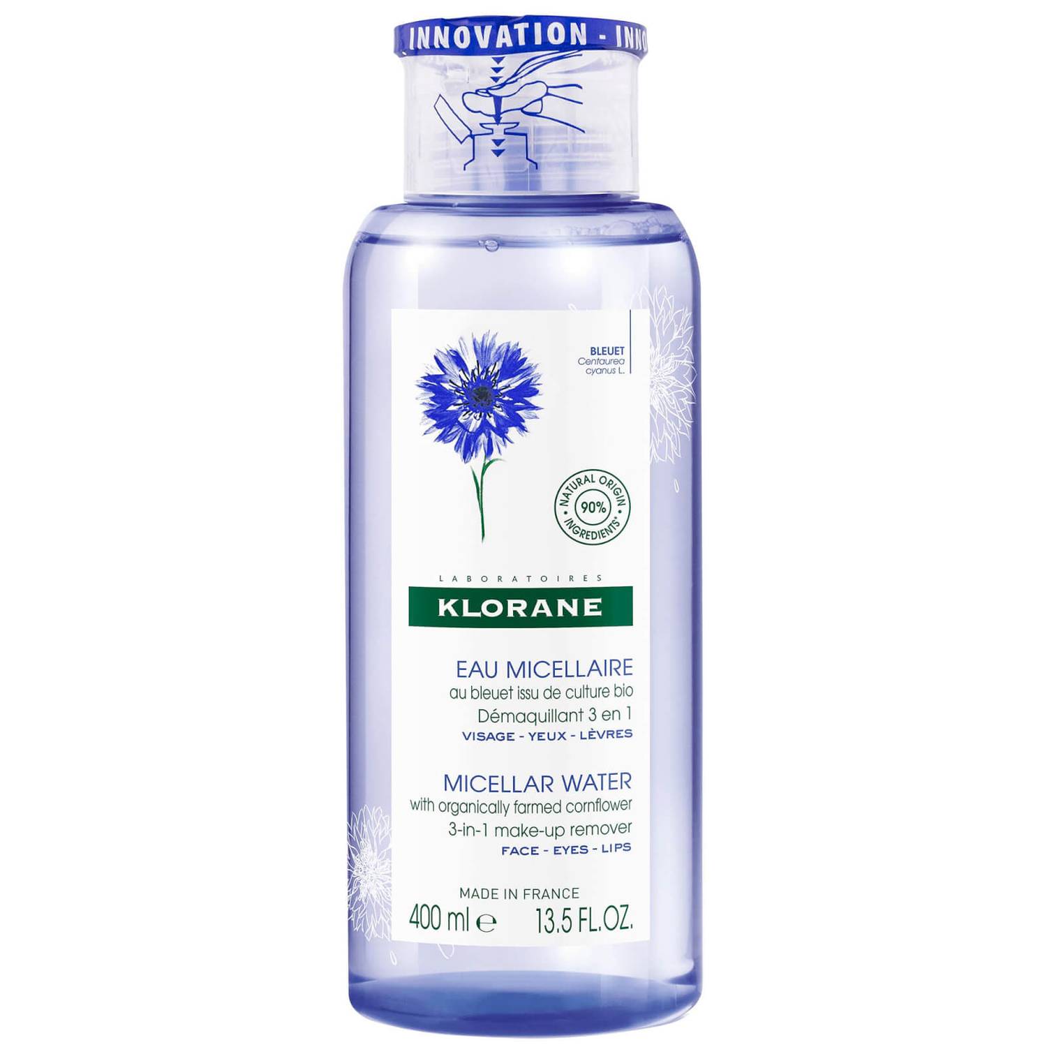 KLORANE Soothing Micellar Cleanser with Organic Cornflower for Sensitive Skin 400ml