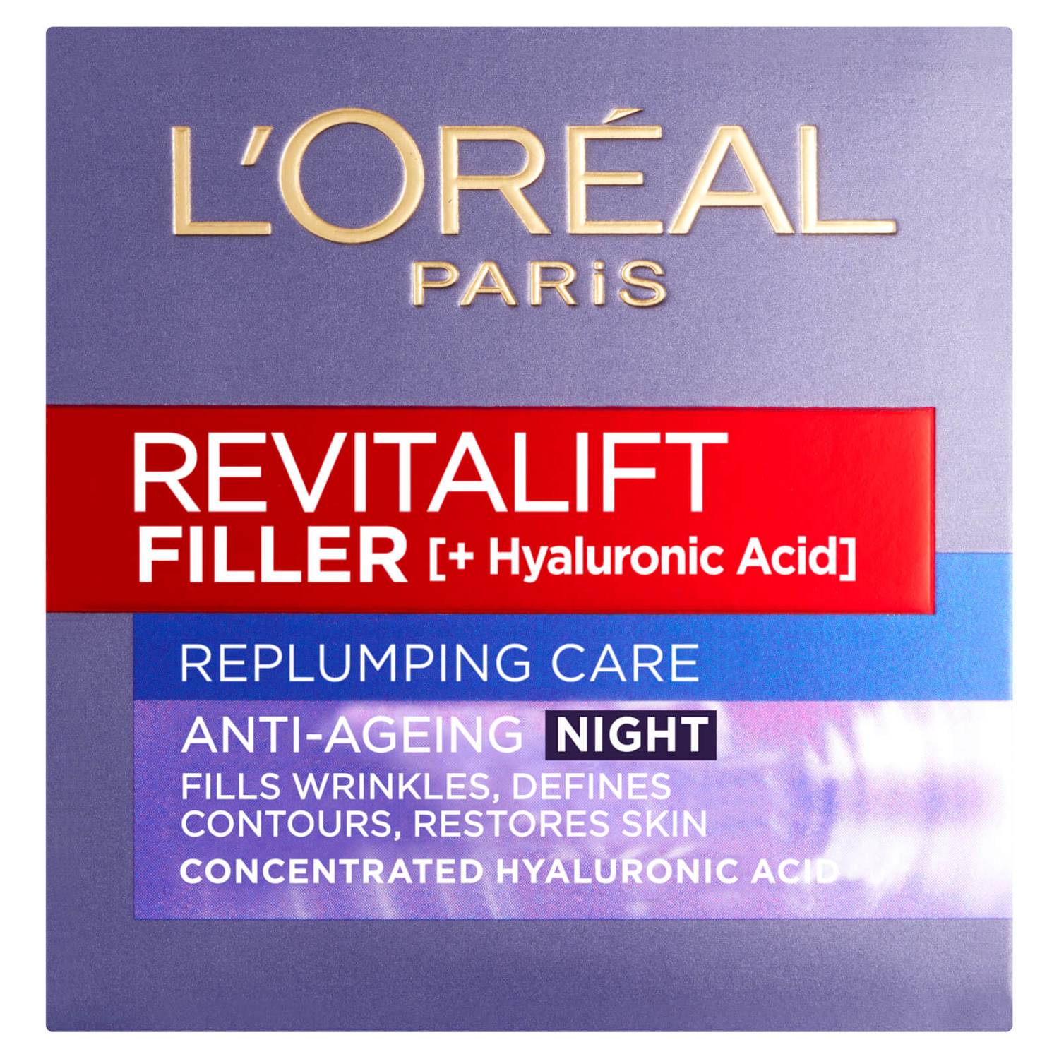 L'Oréal Paris Revitalift Filler and Hyaluronic Acid Anti-Ageing Night Cream 50ml