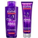 L'Oréal Paris Elvive Colour Protect Anti-Brassiness Purple Shampoo and Conditioner Set - Exclusive