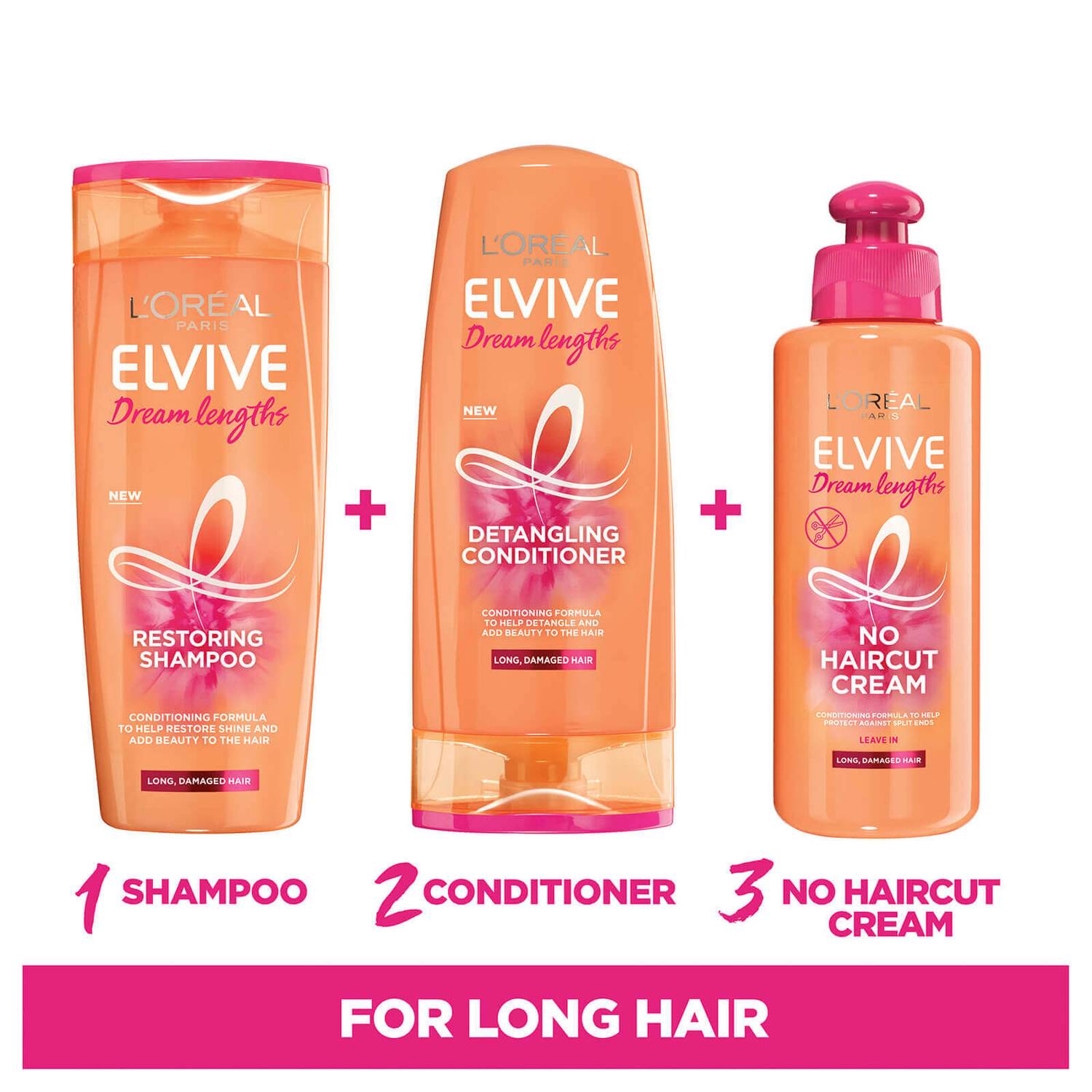 L'Oréal Paris Elvive Dream Lengths Shampoo and Conditioner Set - Exclusive