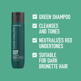 Matrix Total Results Dark Envy Neutralising Green Shampoo for Dark Brunette Hair 300ml