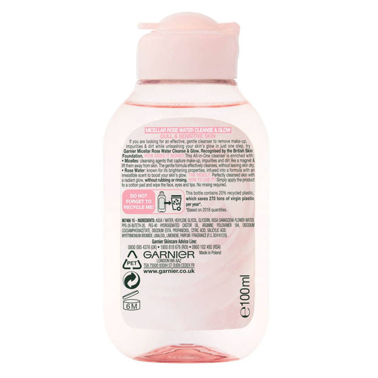 Garnier Micellar Rose Water Cleanse & Glow 100ml