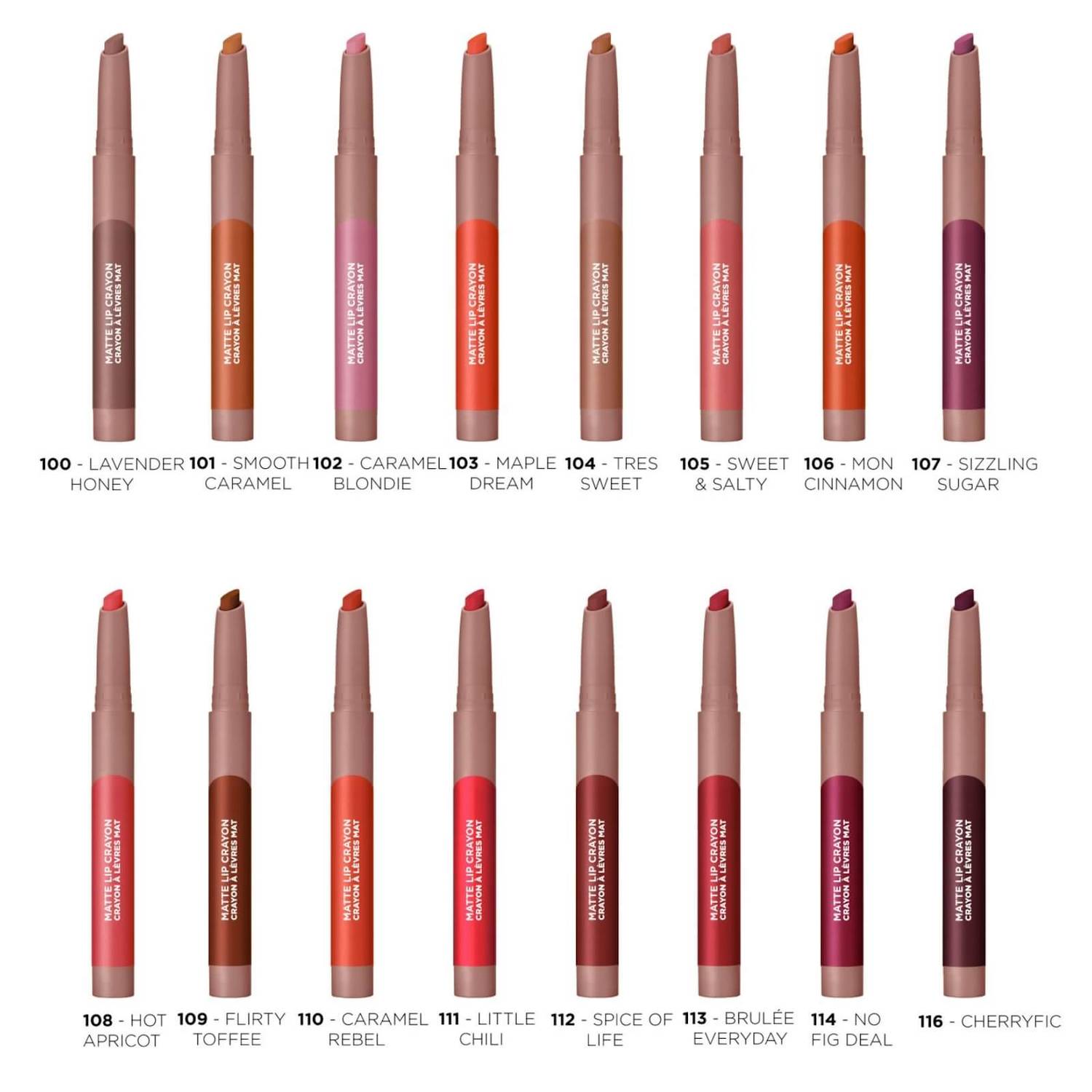 L'Oréal Paris Infallible Very Matte Lip Crayon (Various Shades)