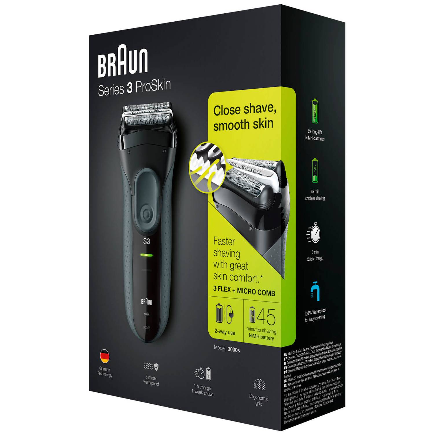 Braun Electric Shaver Series 3 3000s