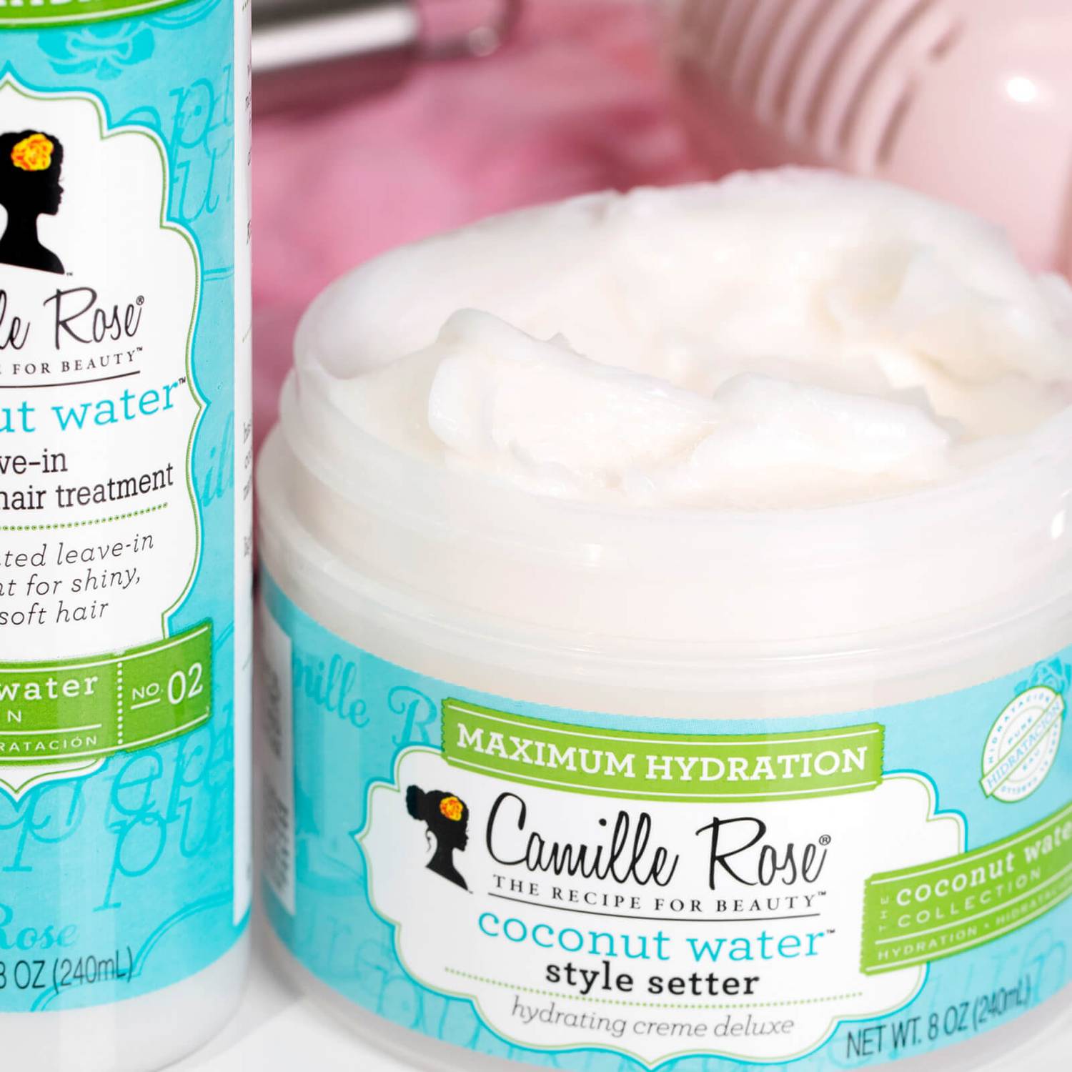 Camille Rose Coconut Water Style Setter Hydrating Crème Deluxe 240ml