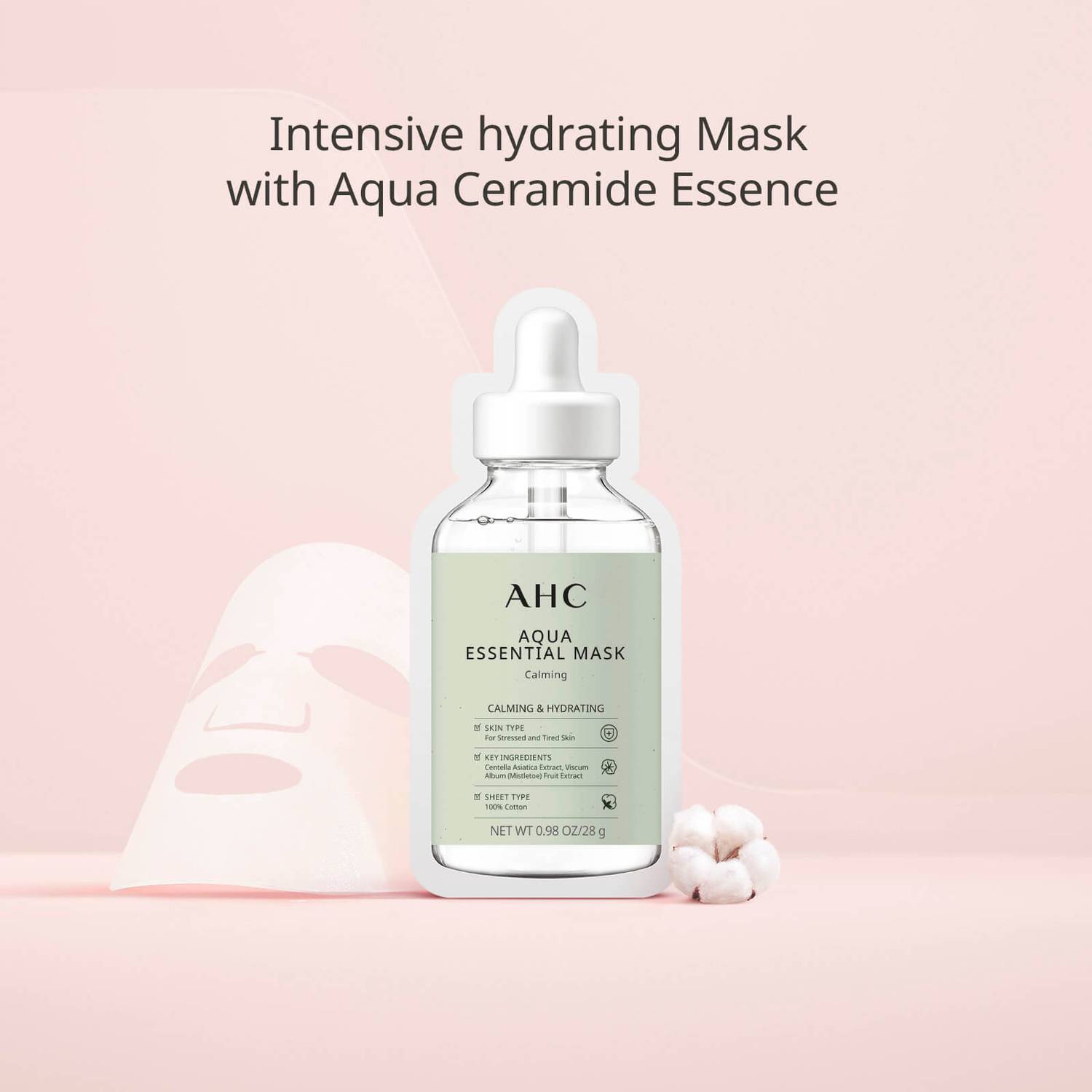 AHC Natural Essential Face Mask Hydrating and Calming for Tired Skin