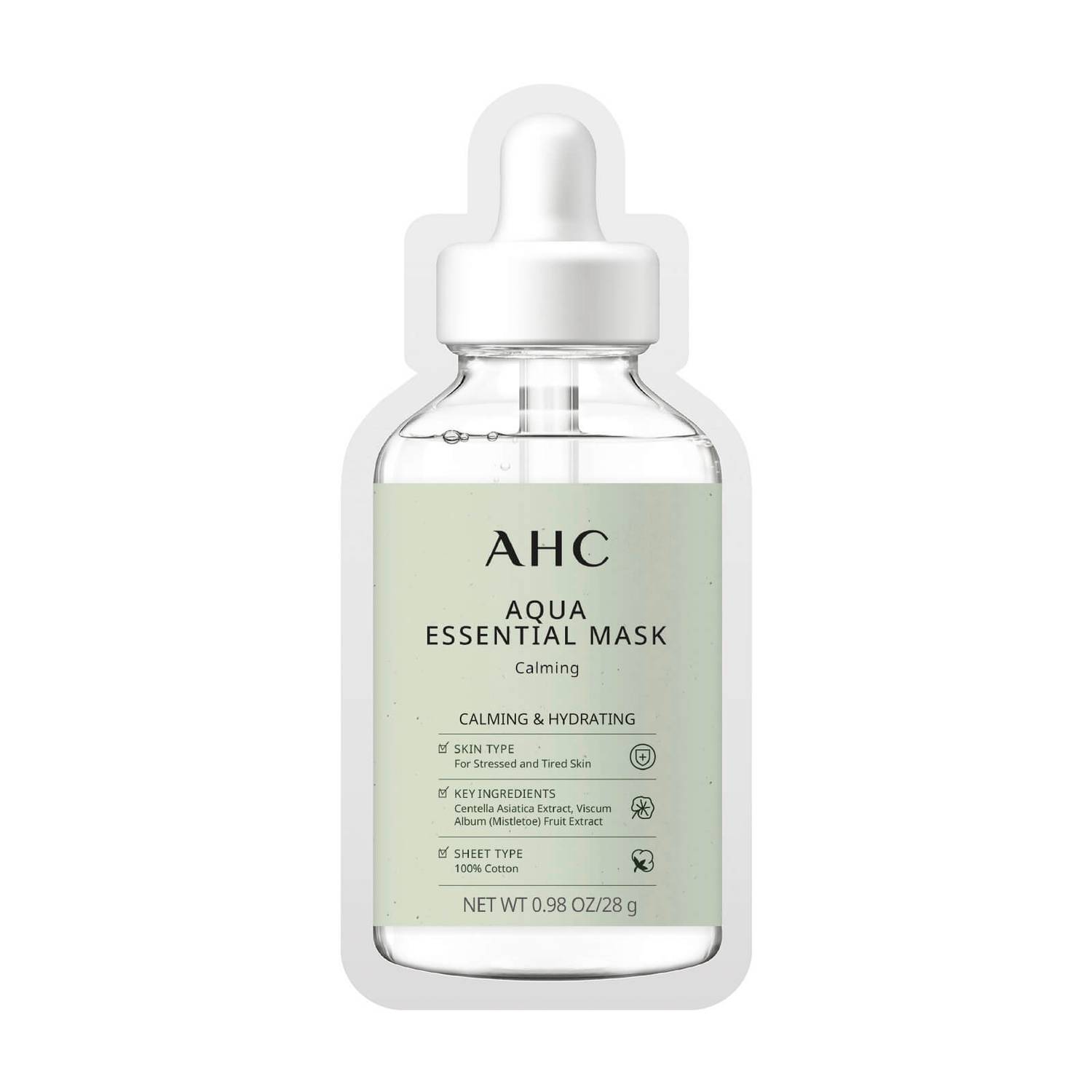 AHC Natural Essential Face Mask Hydrating and Calming for Tired Skin