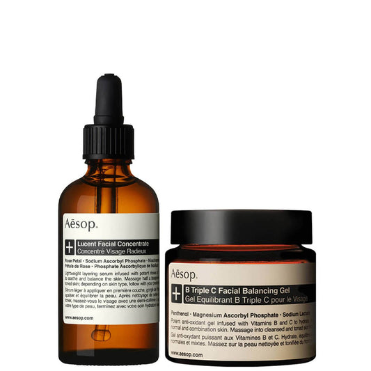 Aesop Lucent Concentrate and Triple C Balancing Gel Duo