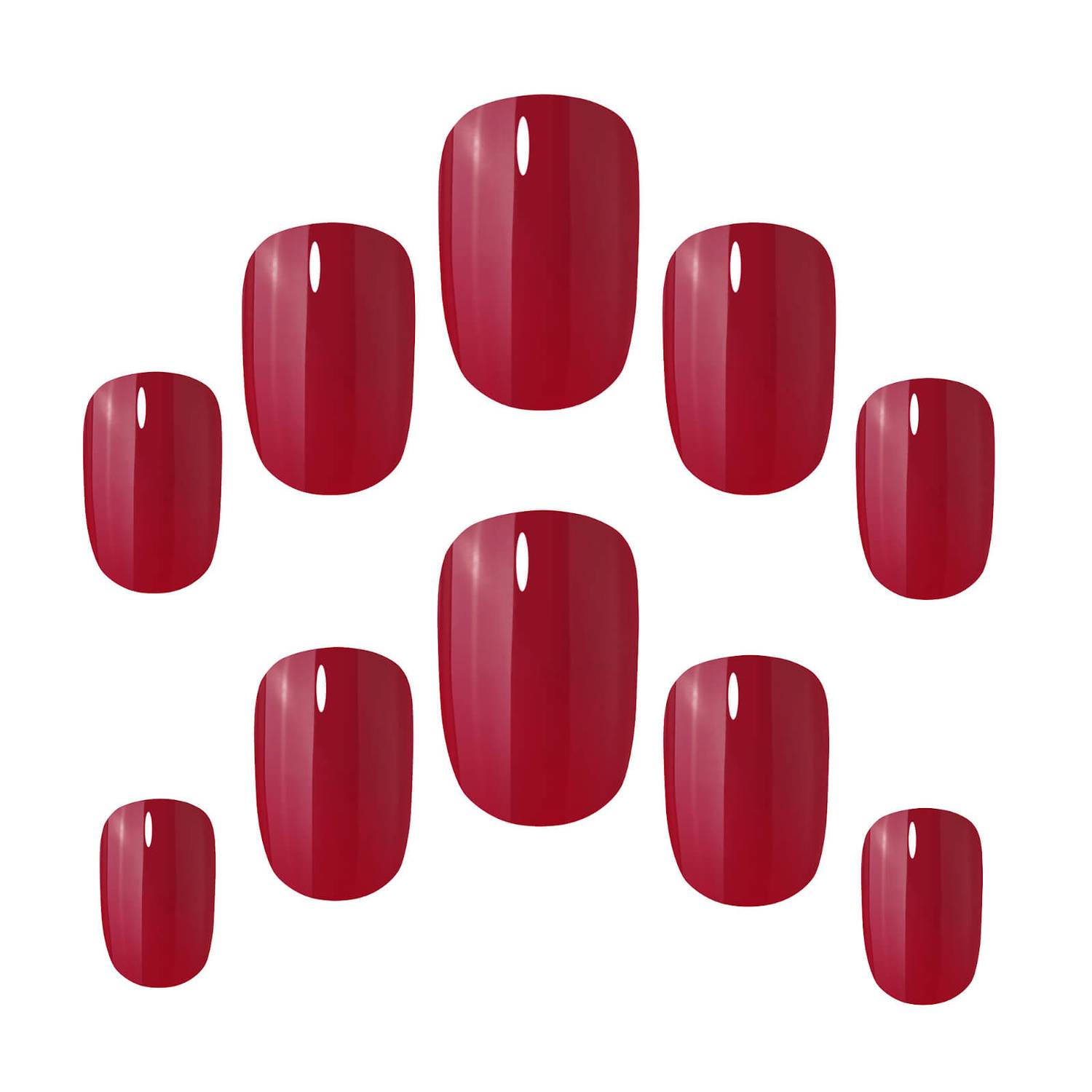 Elegant Touch Rich Red Nails