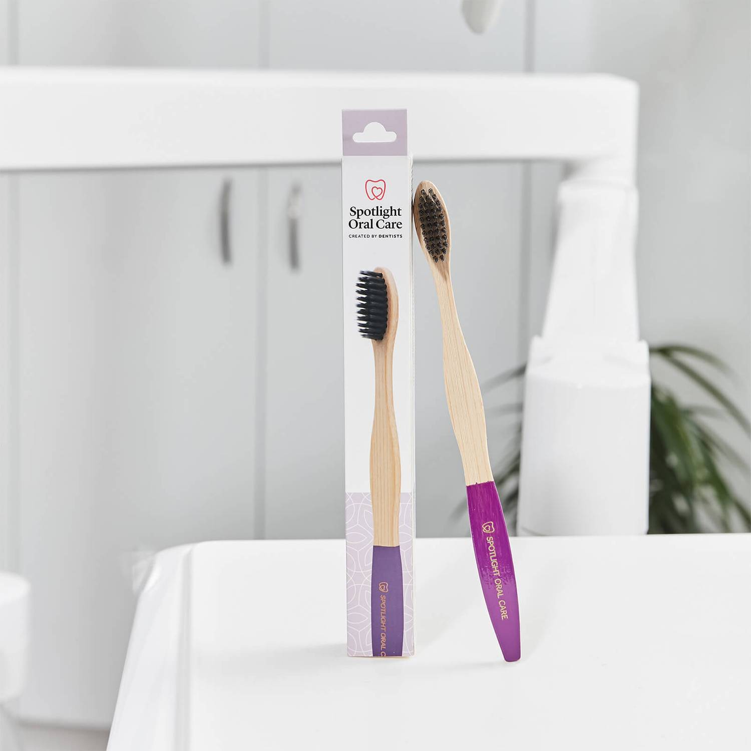 Spotlight Oral Care Bamboo Toothbrush - Purple