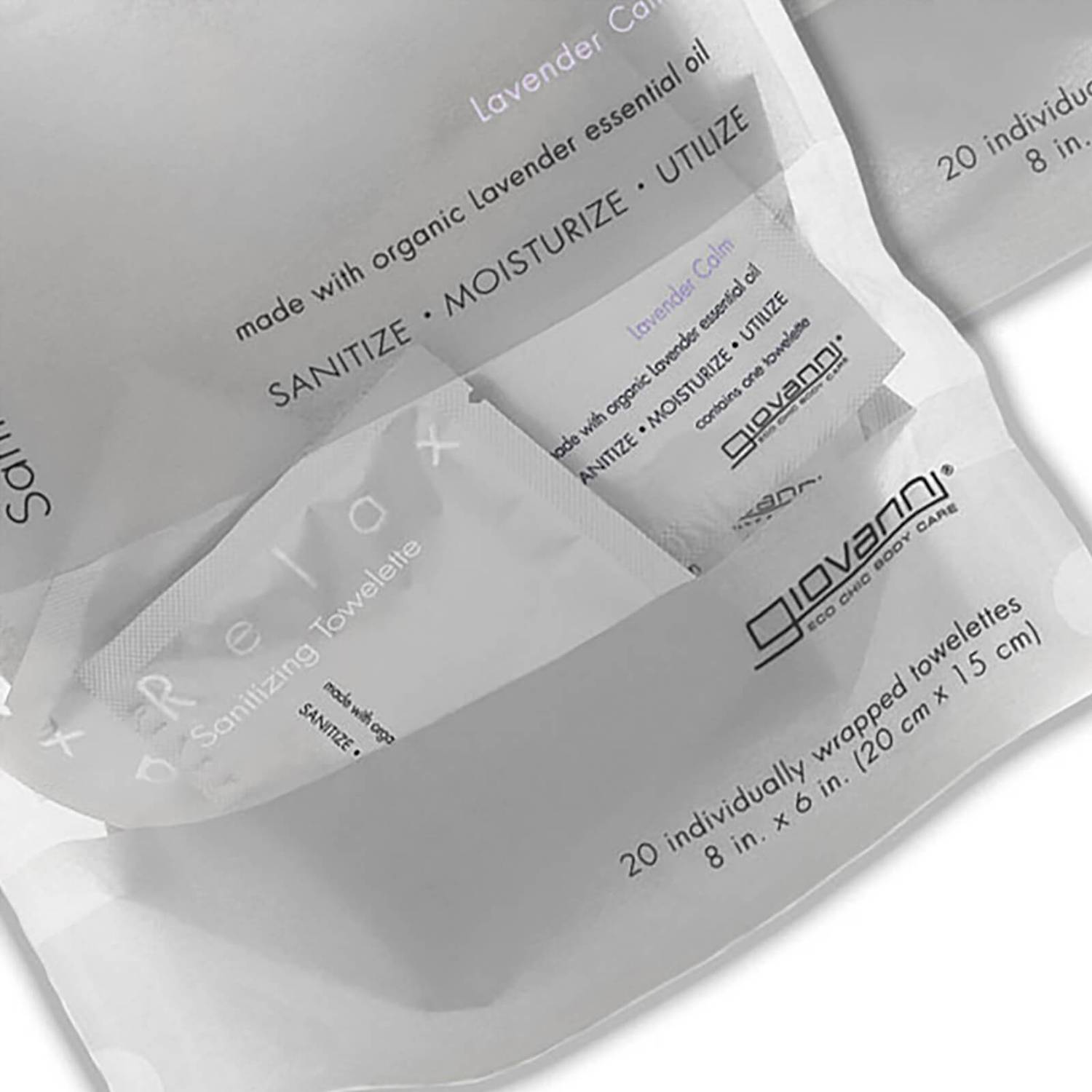Giovanni Mixed Sanitiser Towelettes (Pack of 20)