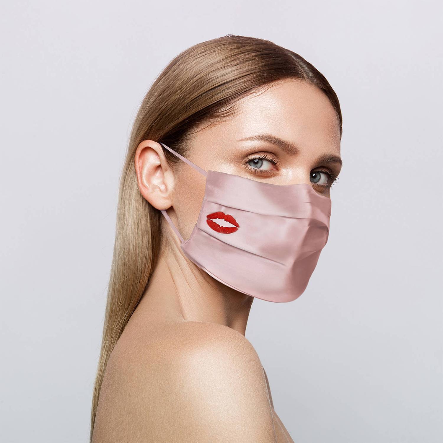 Slip Reusable Face Covering - Pink Kiss