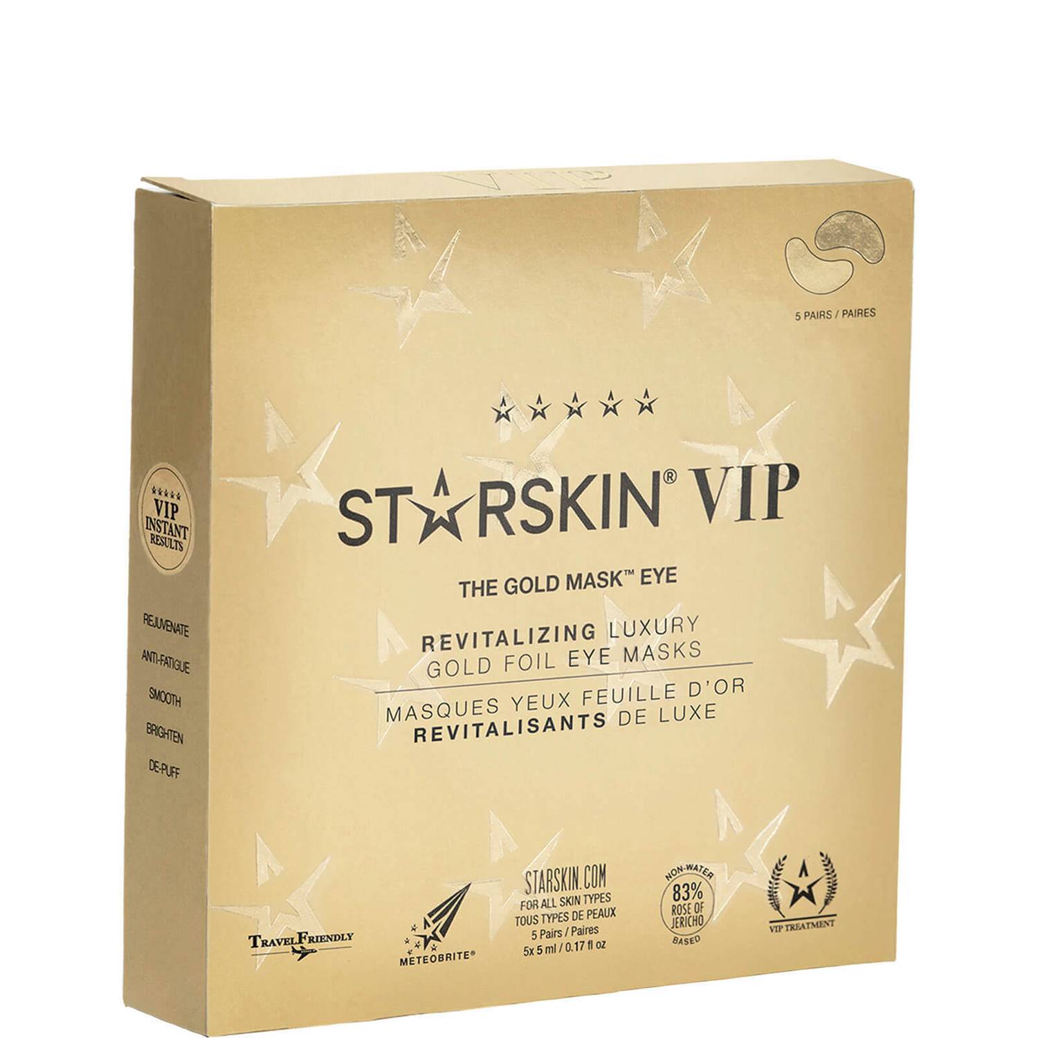 STARSKIN VIP The Gold Mask Eye Revitalizing Luxury Gold Foil Eye Masks (5 Pairs)