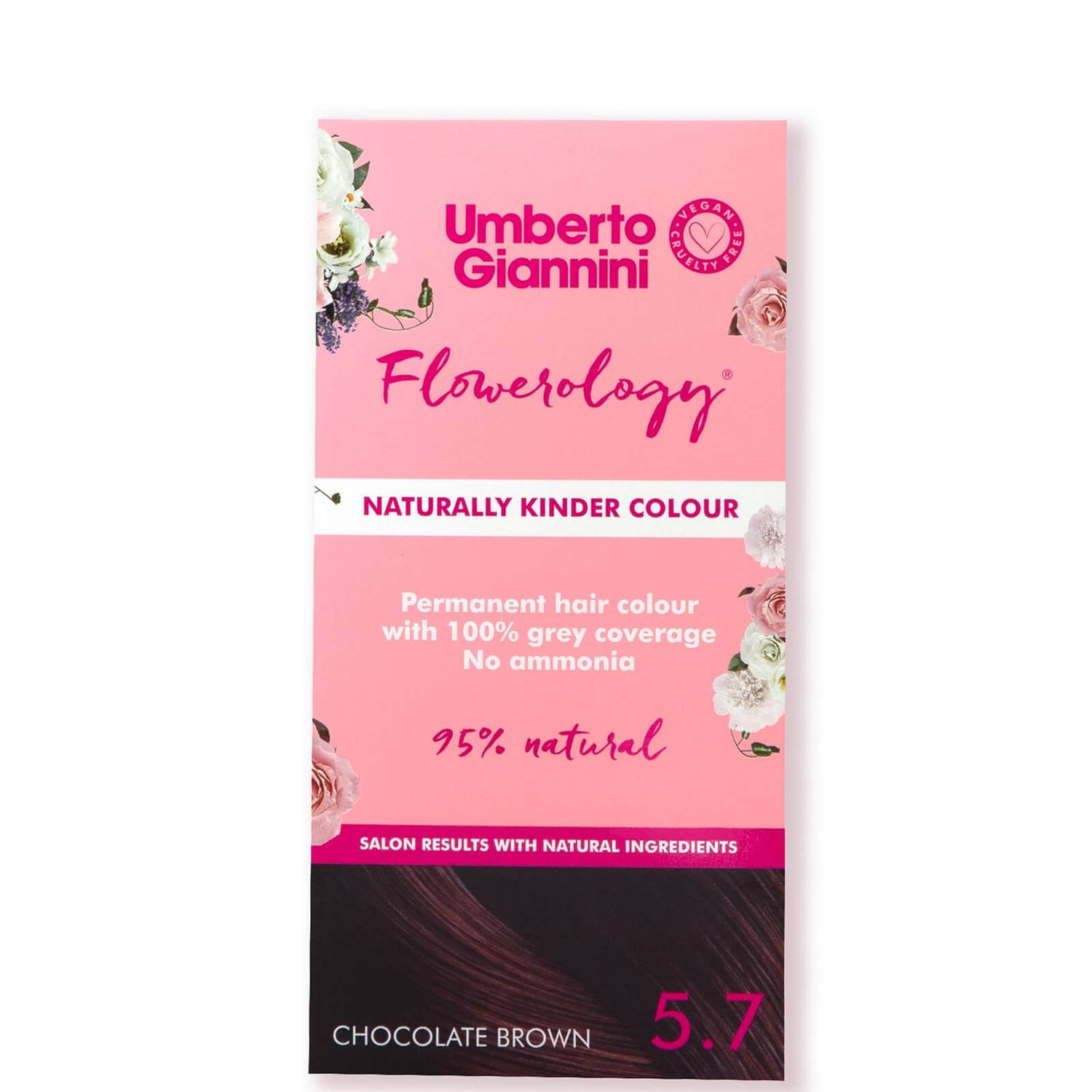 Umberto Giannini Flowerology Naturally Kinder Colour - Chocolate Brown 5.7 195ml