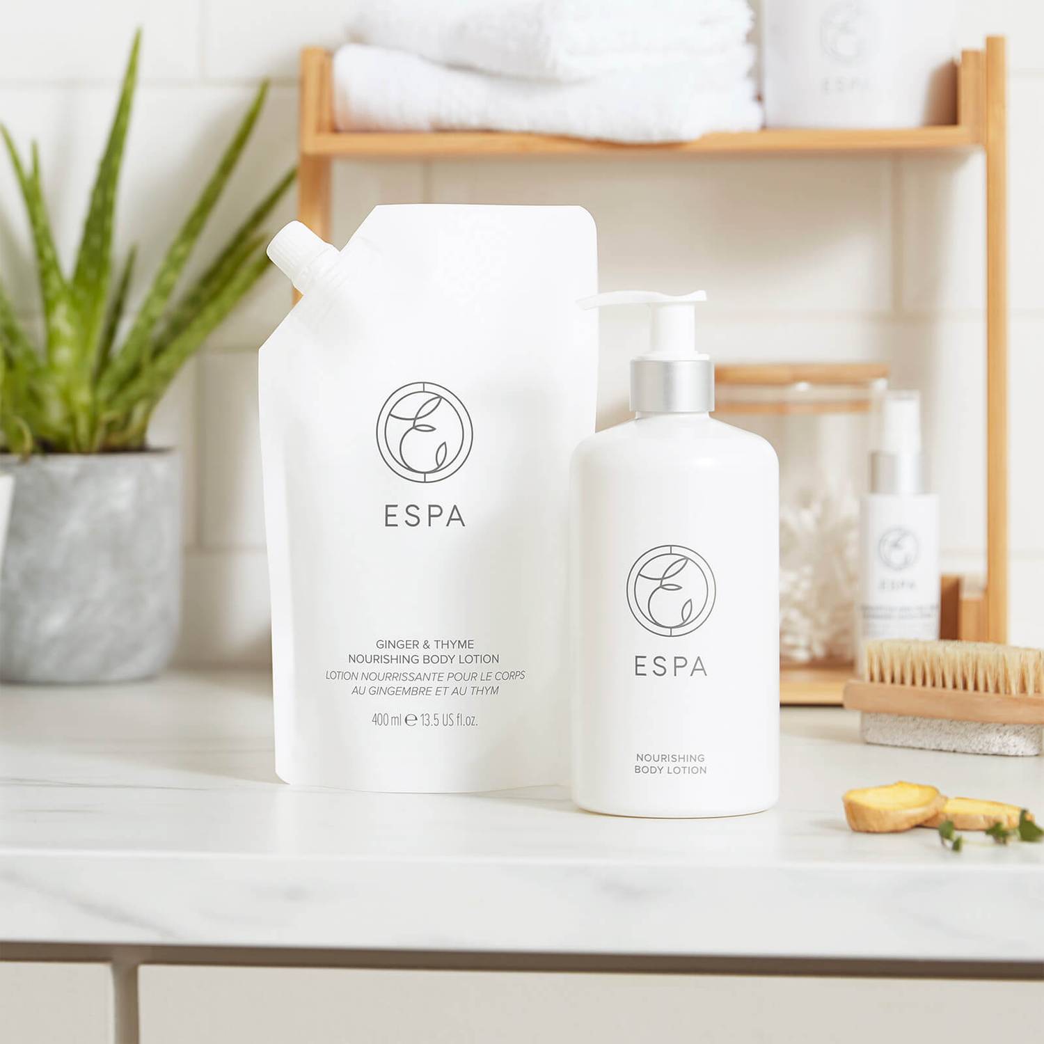 ESPA Essentials Nourishing Body Lotion 400ml - Ginger and Thyme