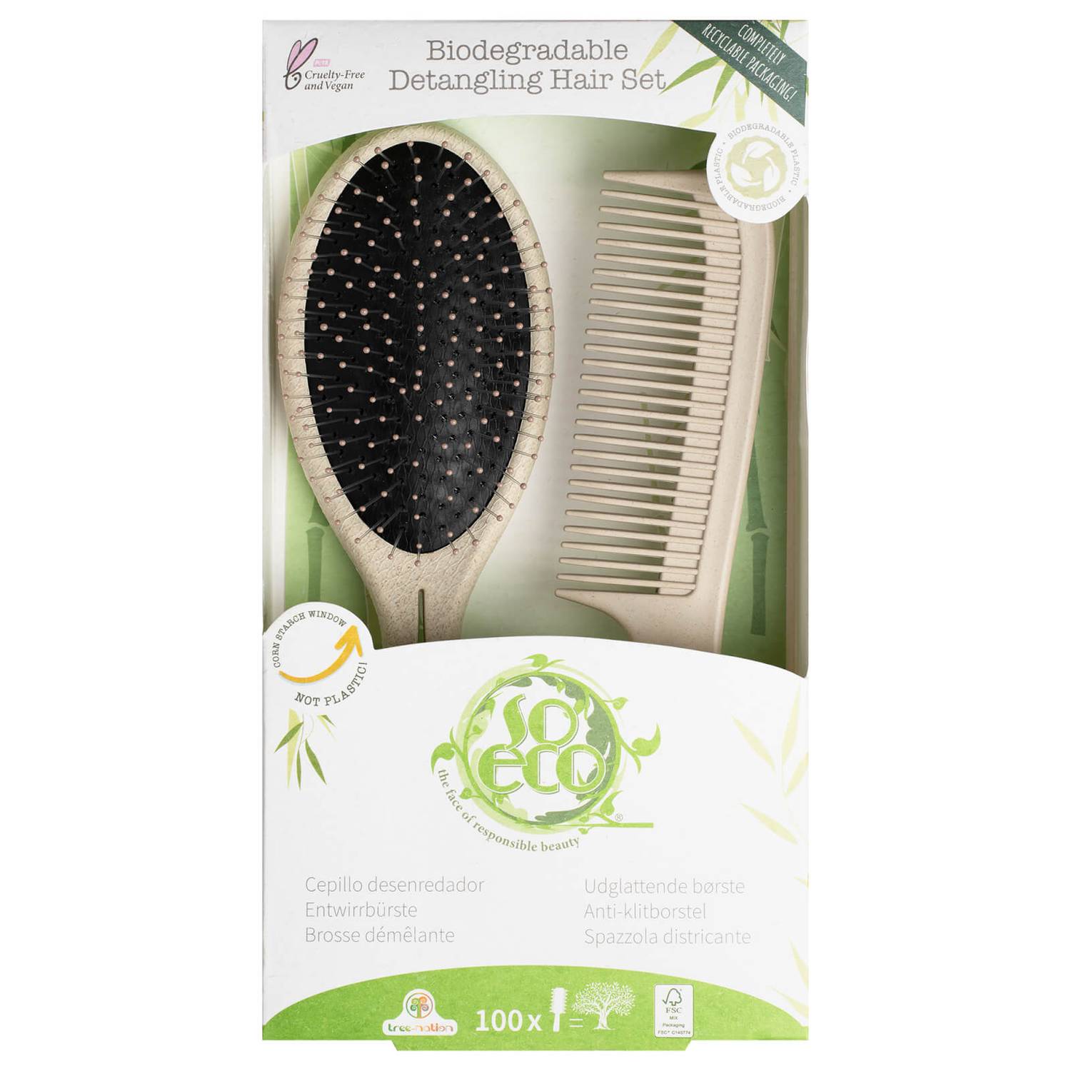 So Eco Biodegradable Detangling Hair Set