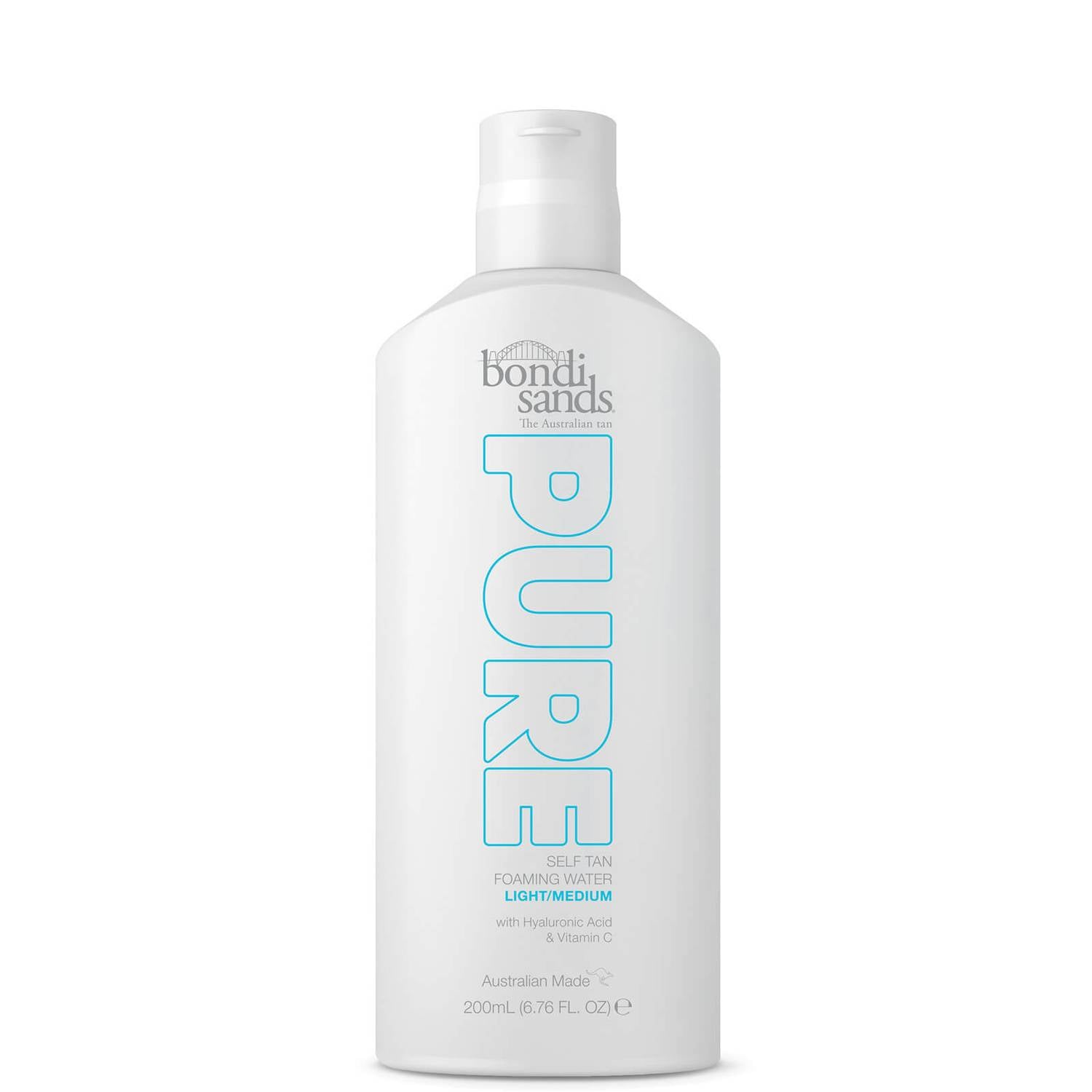 Bondi Sands Pure Self Tan Foaming Water - Light/Medium 200ml