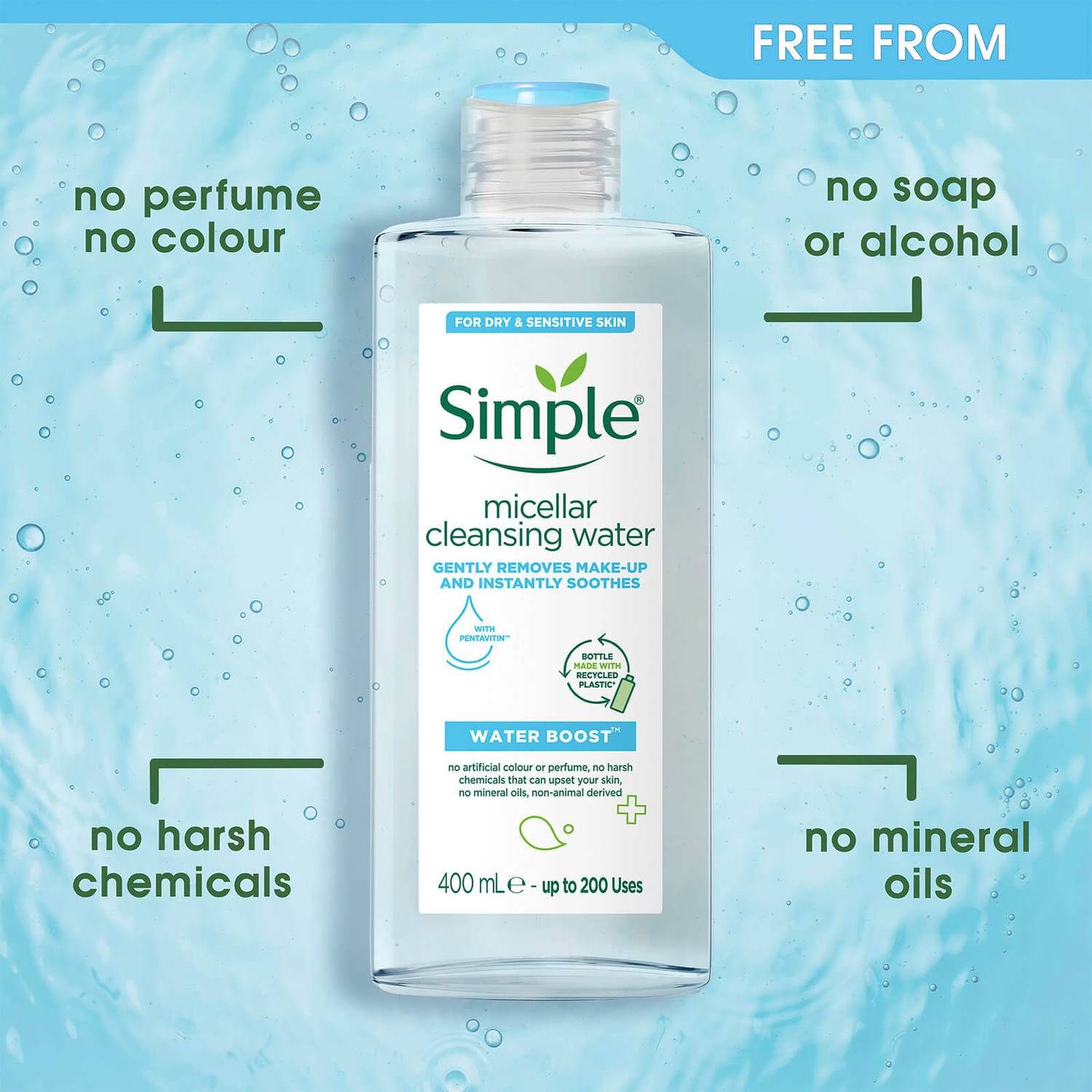 Simple Waterboost Hydrating Micellar Water 400ml