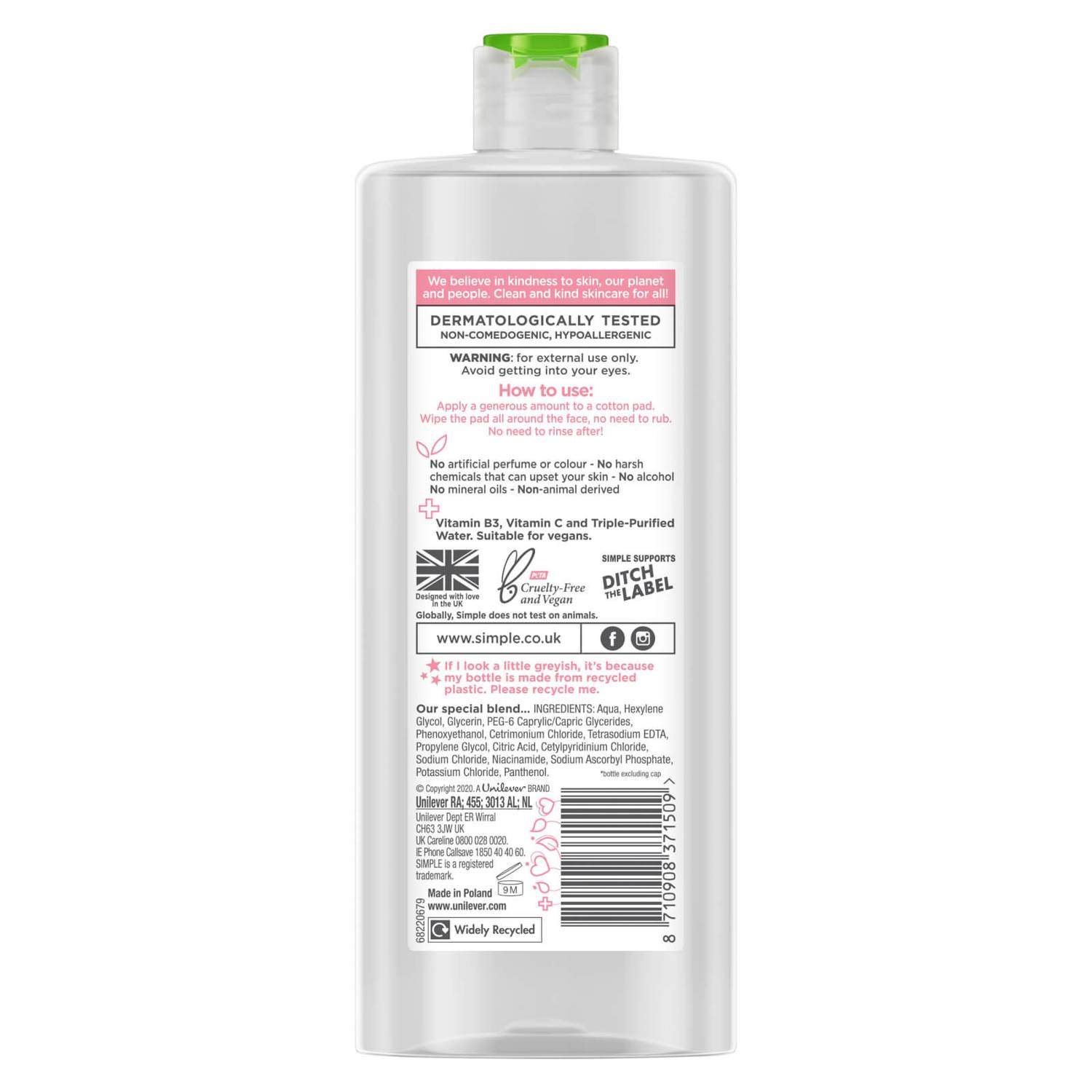 Simple Micellar Water Limited Edition Little Mix 400ml