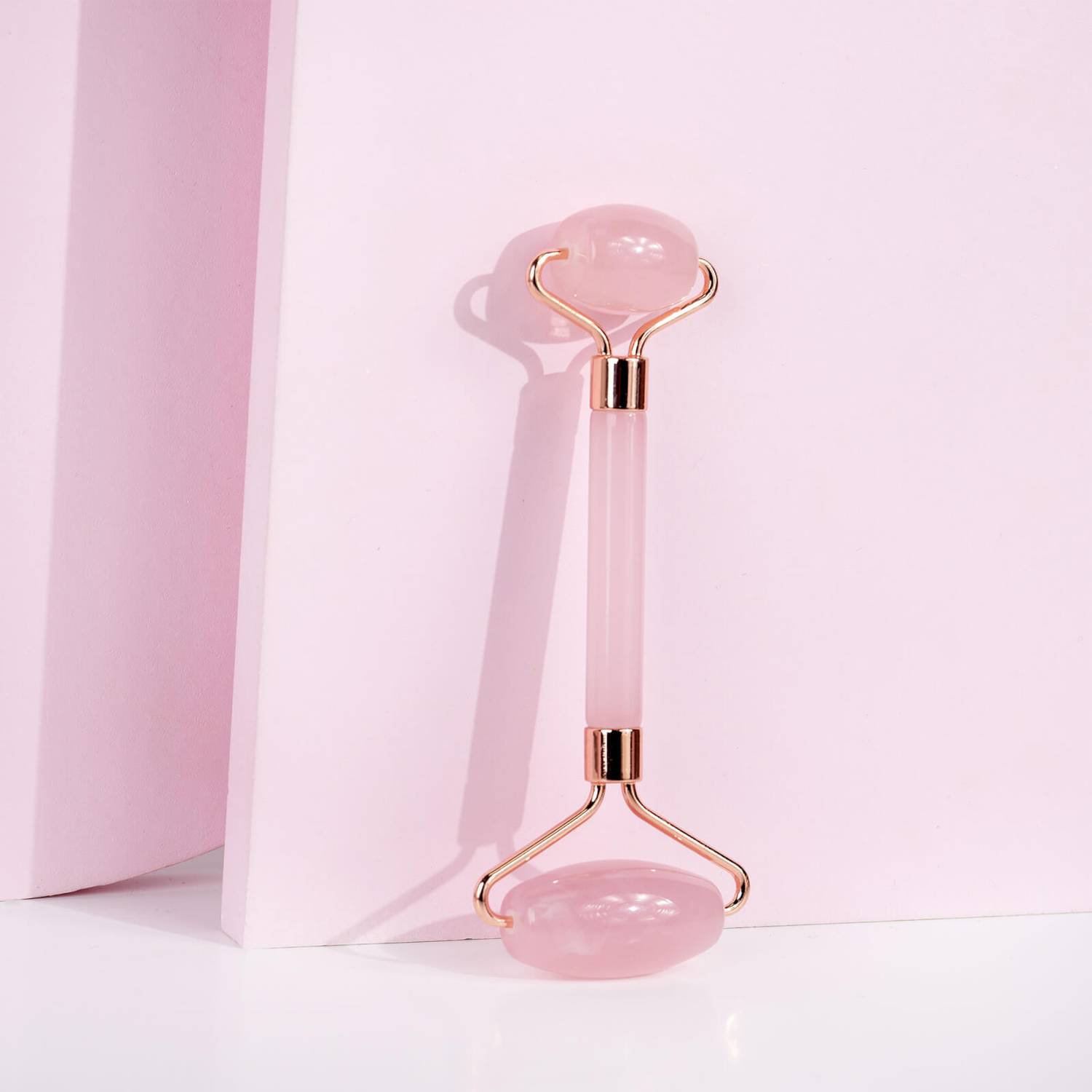 brushworks HD Rose Quartz Resin Roller & Gua Sha