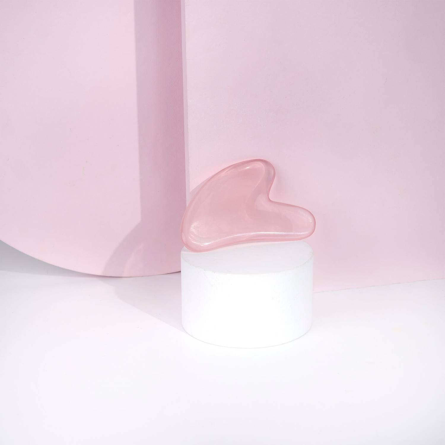 brushworks HD Rose Quartz Resin Roller & Gua Sha