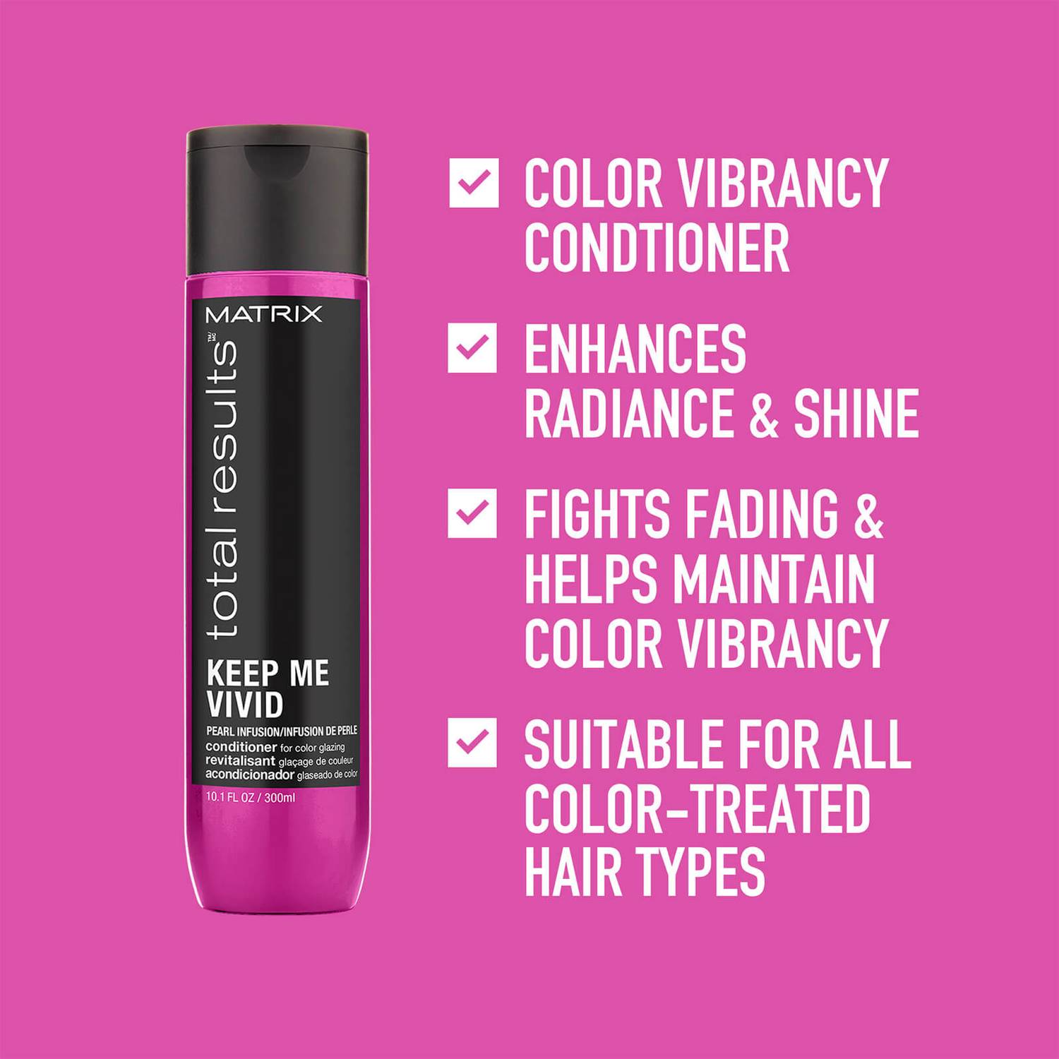 Matrix Keep Me Vivid Colour Protecting Shampoo and Conditioner Duo Set For High Maintenance Coloured Hair 300ml