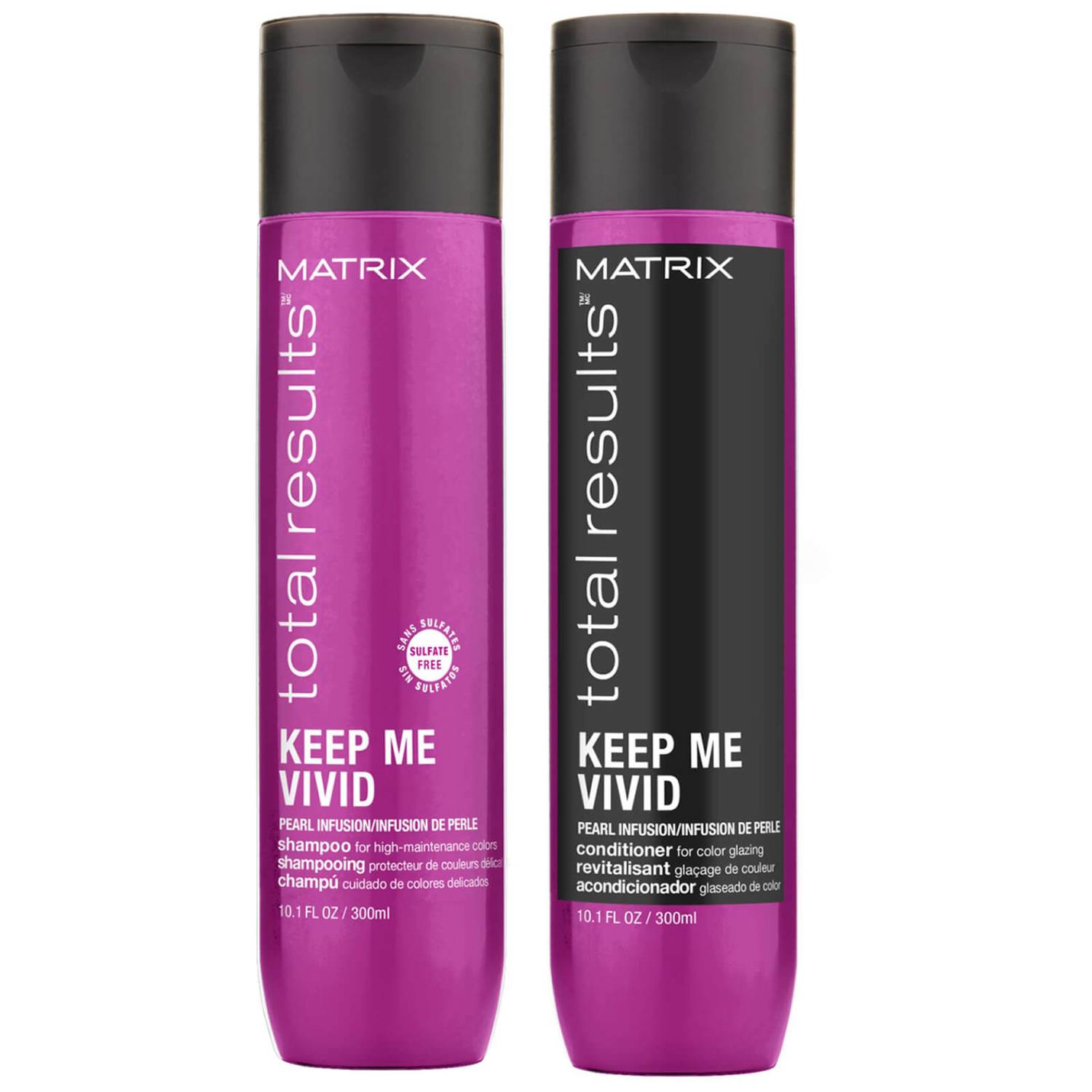 Matrix Keep Me Vivid Colour Protecting Shampoo and Conditioner Duo Set For High Maintenance Coloured Hair 300ml