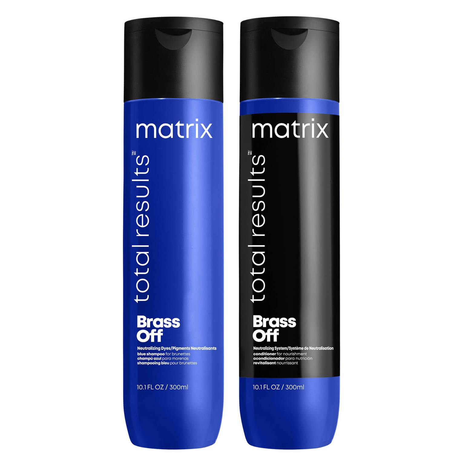 Matrix Brass Off Colour Correcting Blue Anti-Brass Shampoo and Conditioner Duo Set For Lightened Brunettes 300ml