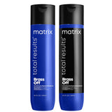 Matrix Brass Off Colour Correcting Blue Anti-Brass Shampoo and Conditioner Duo Set For Lightened Brunettes 300ml